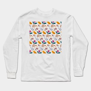 retro falling leaves 2 Long Sleeve T-Shirt